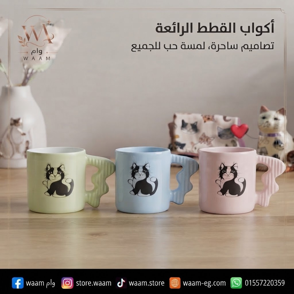 مج القطط الفاخرة من WAAM وام ☕✨